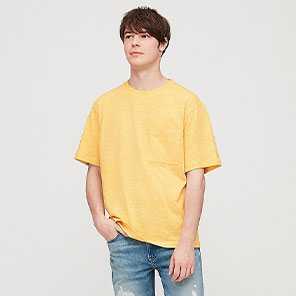 男裝 粗紡圓領T恤 (短袖)