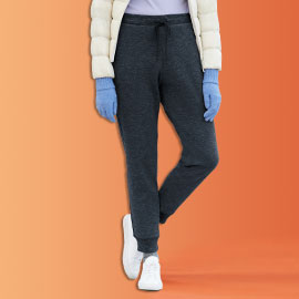 女裝 防風刷毛長褲