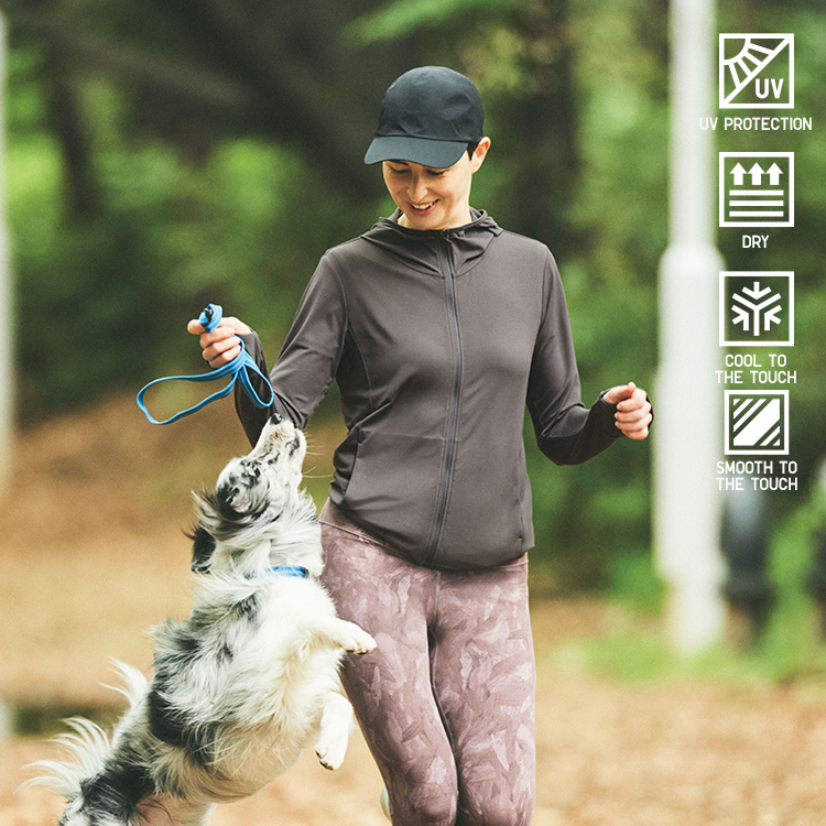 Women AIRism Mesh UV Protection Zipped Hoodie