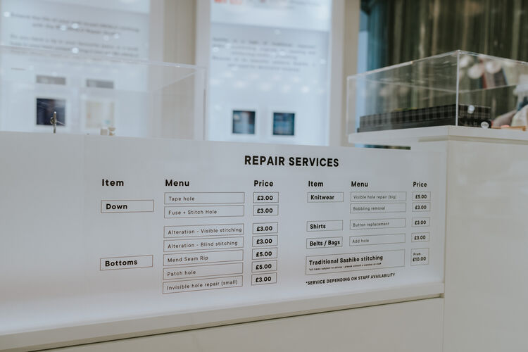 RE.UNIQLO studio repair price list