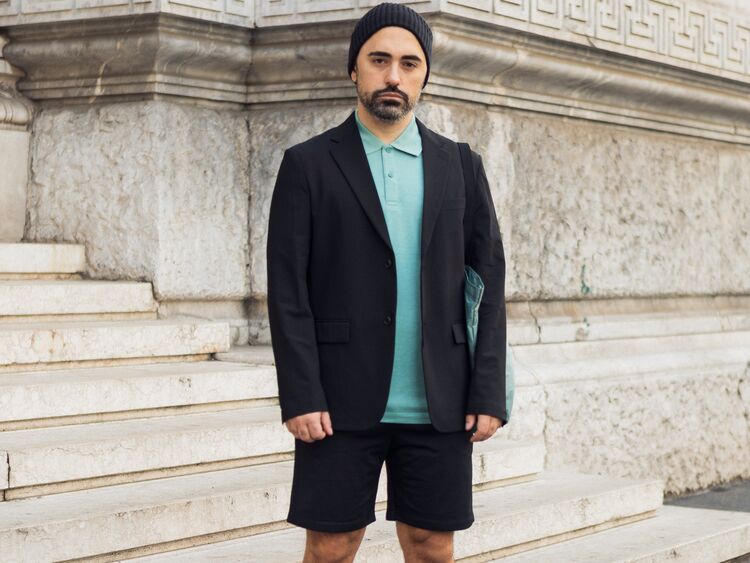 man wearing UNIQLO clothing athleisure style