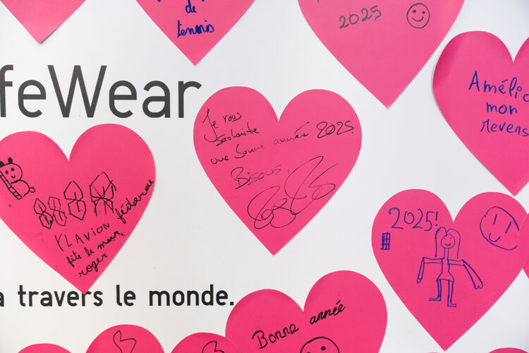 children shared their wishes and hopes for the upcoming year on heart-shaped cards