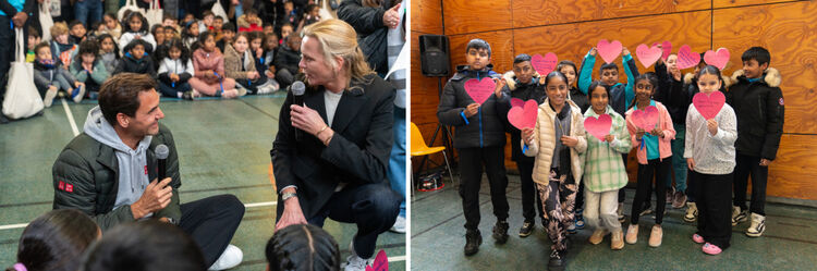 children shared their wishes and hopes for the upcoming year on heart-shaped cards