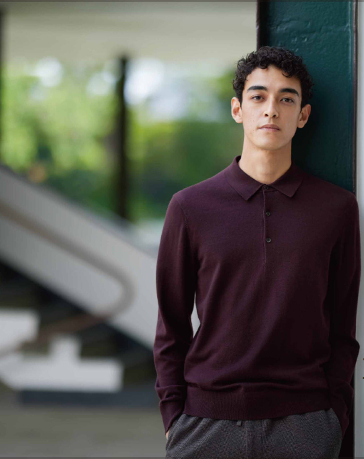 uniqlo button down polo