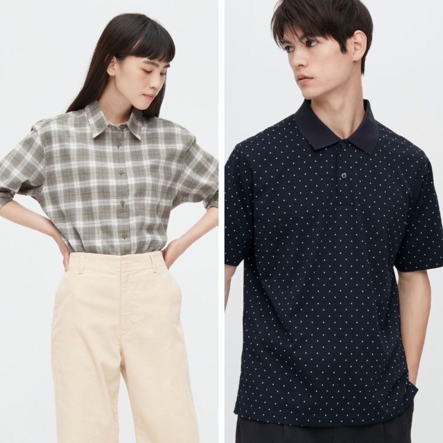 models wearing UNIQLO work from home clothing
