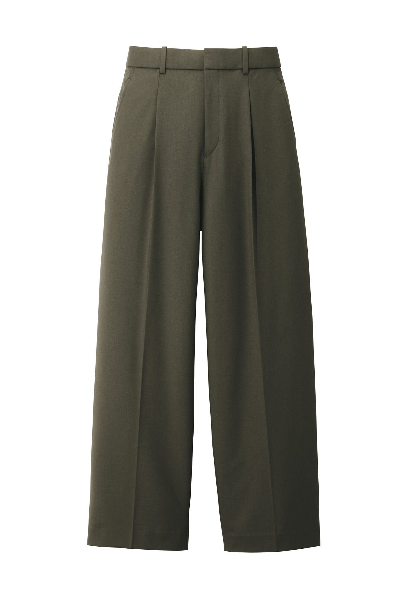 Pleated wide leg trousers