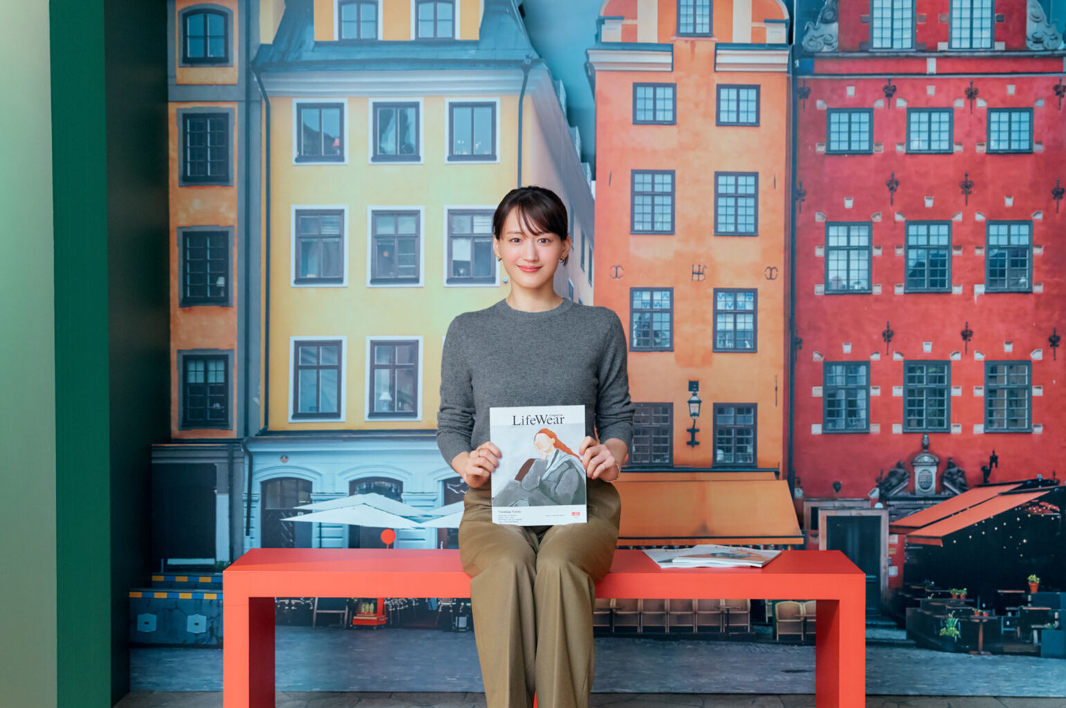 Ayase Haruka holding a copy of LifeWear Magazine Issue 11