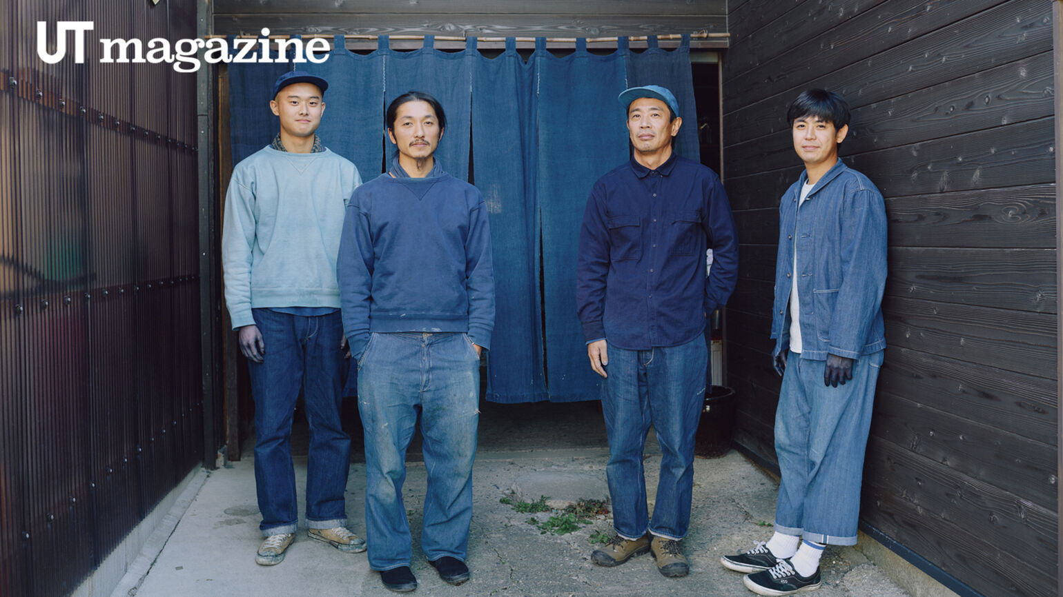 BUAISOU indigo collective wearing shades of blue denim