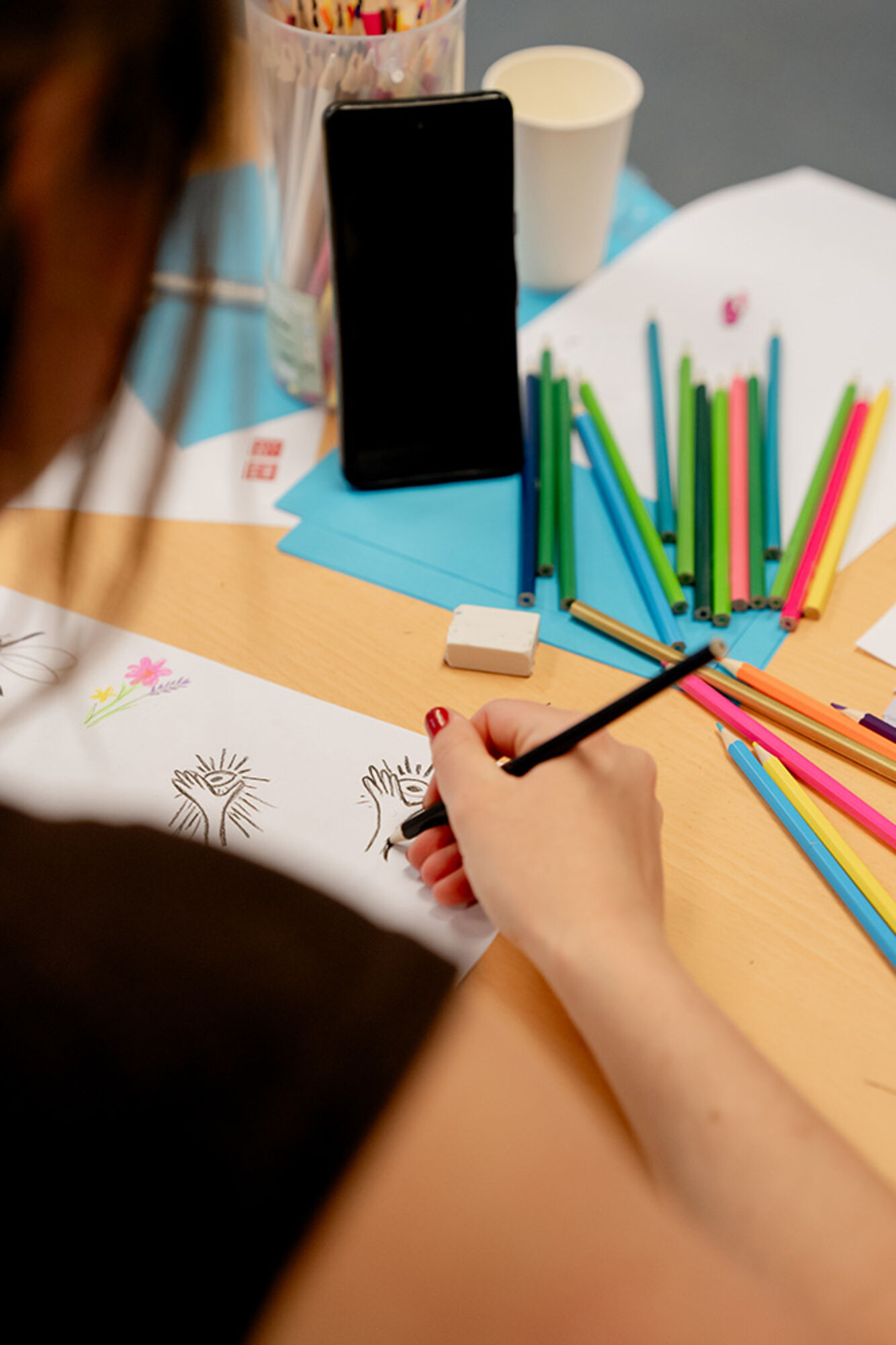 a workshop organised by UNHCR at an asylum centre in the Netherlands