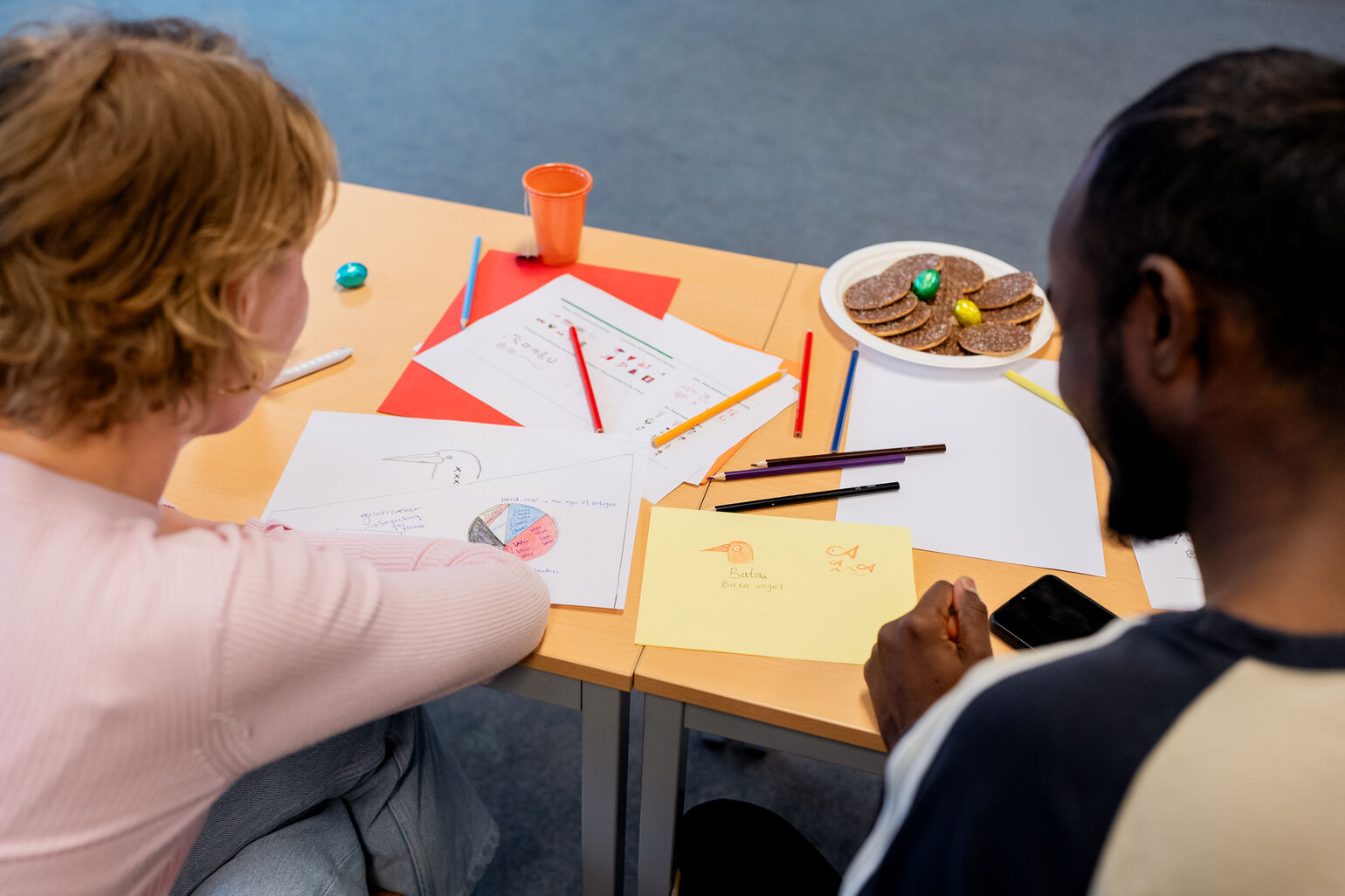 a workshop organised by UNHCR at an asylum centre in the Netherlands