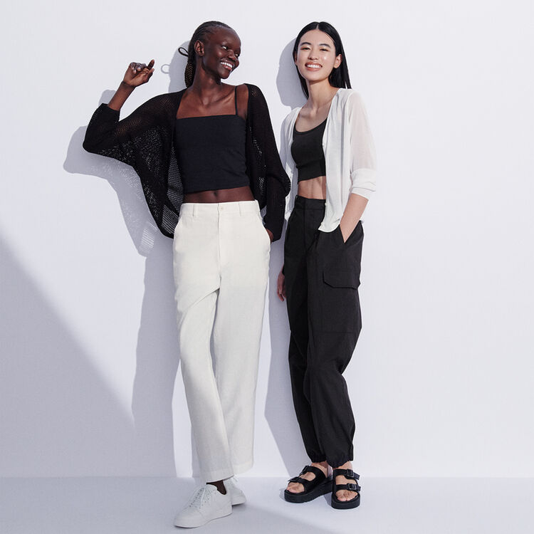 models wearing UNIQLO bra tops
