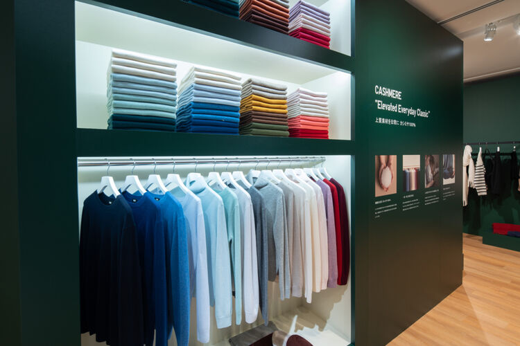 Cashmere knits carefully finished by skilled eyes and hands