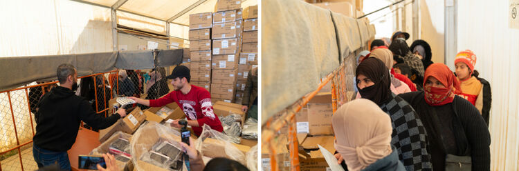 UN Refugee Agency camp distribution