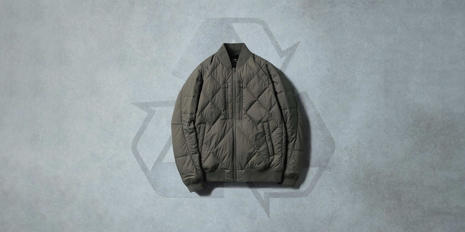 Uniqlos new recycled hybrid down jacket. A unique design, made in collaboration with White Mountaineering.