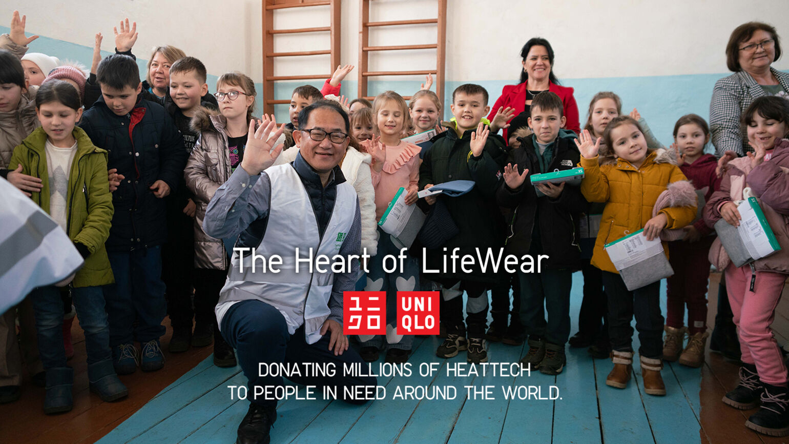 Donating millions of HEATTECH fo people in need around the world