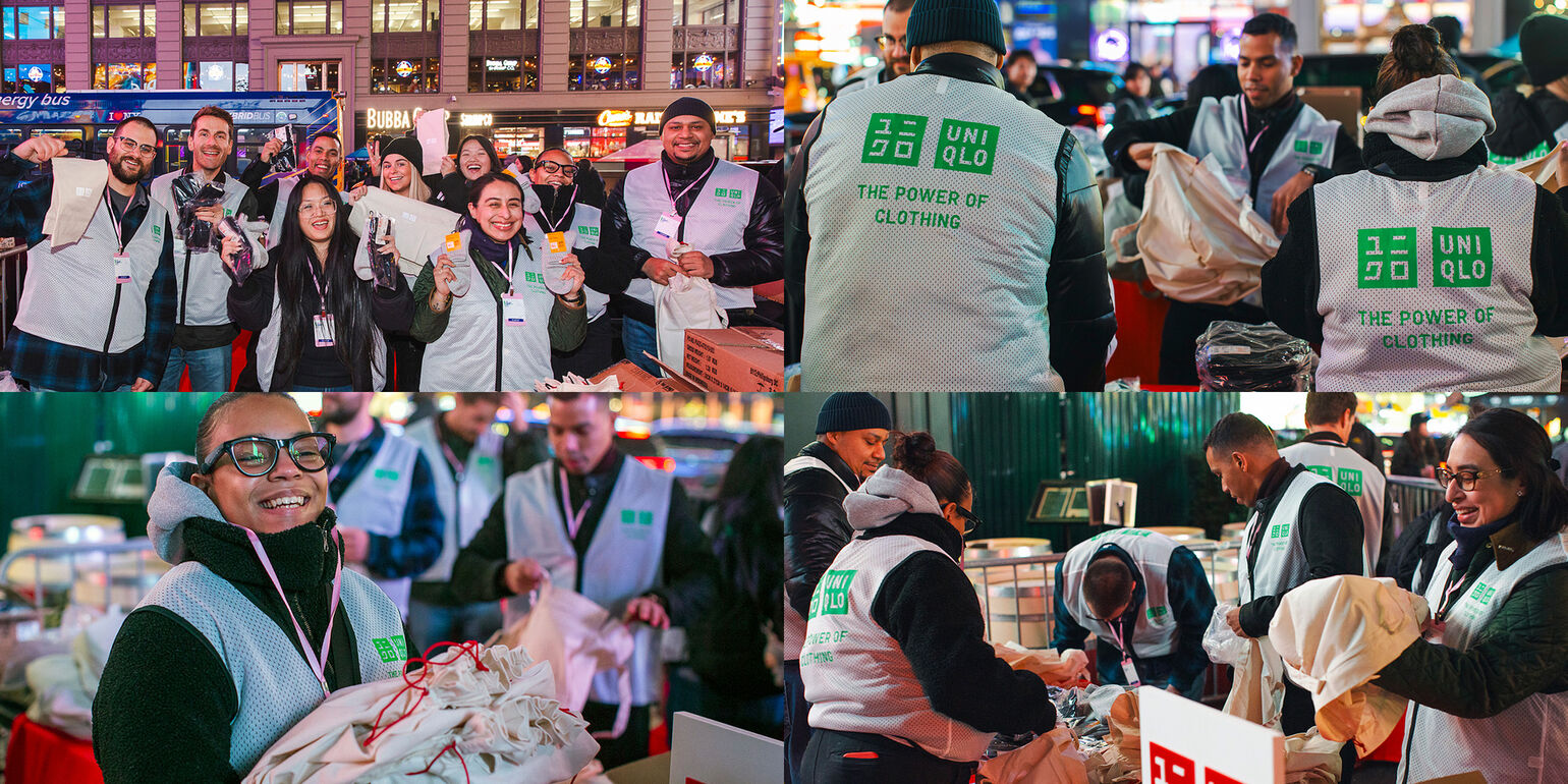 HEATTECH Clothing distribution outdoors during the Covenant House Rally in New York City 