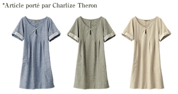 Robe en lin et coton