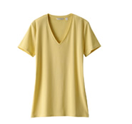 W Premium Cotton V Neck Short Sleeve T