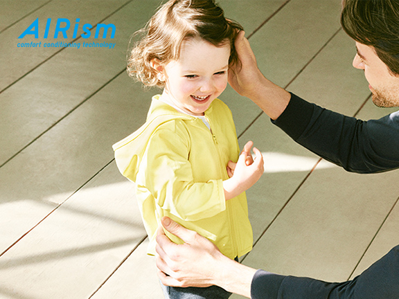 AIRISM ÁO KHOÁC CÓ MŨ VẢI MẮT LƯỚI CHỐNG UV