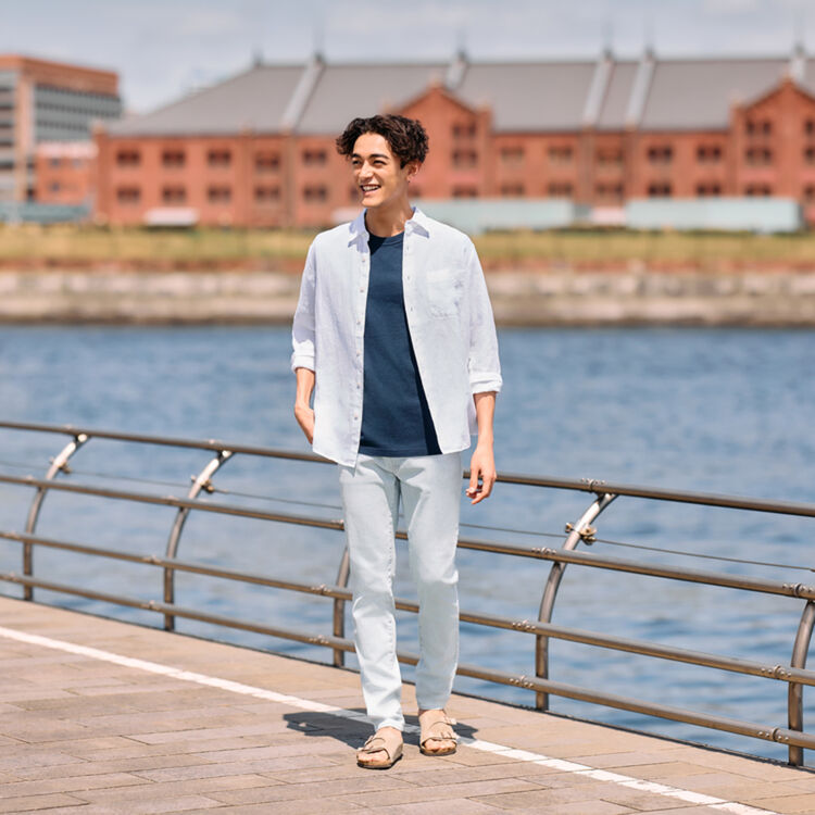 Phối đồ công sở nam với áo sơ mi khoác ngoài