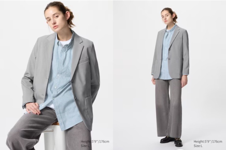 Phối đồ mùa đông với áo blazer và quần jean