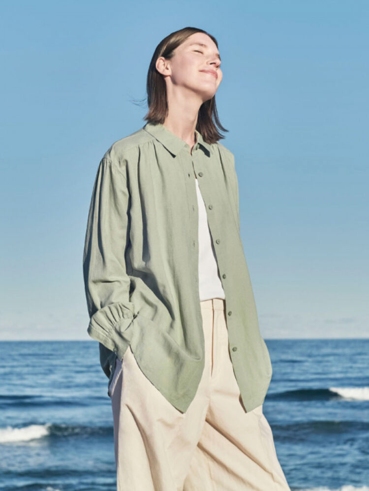 Phối màu kem và màu xanh lá đẹp, nhẹ nhàng, trẻ trung