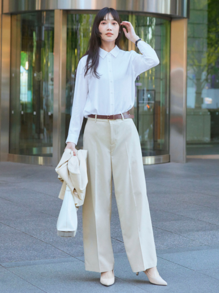 Màu be phối với màu trắng mang đến vẻ ngoài hiện đại và nhã nhặn