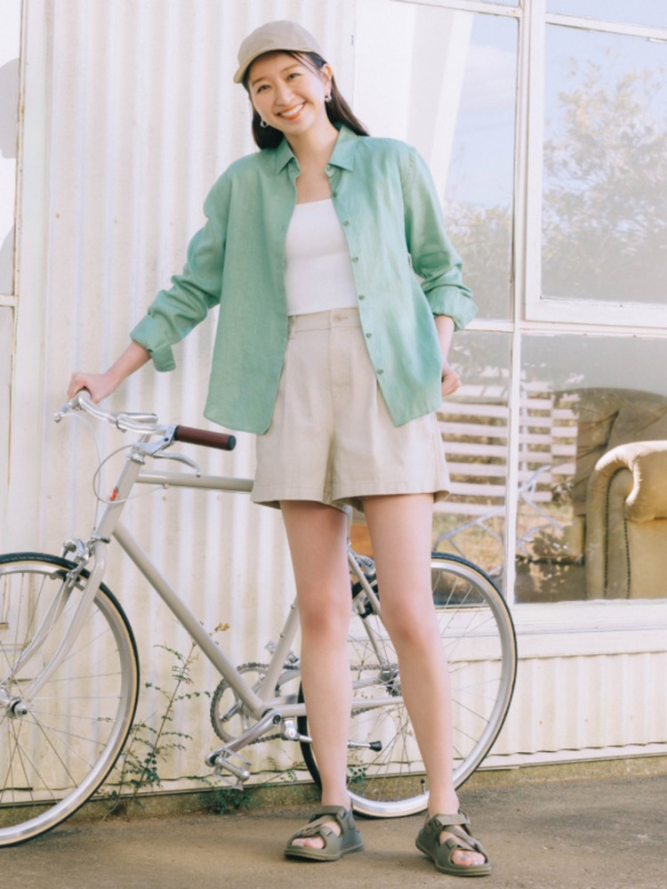 Màu be phối với màu xanh lá nhạt mang lại cảm giác tươi mới, hiện đại, trẻ trung