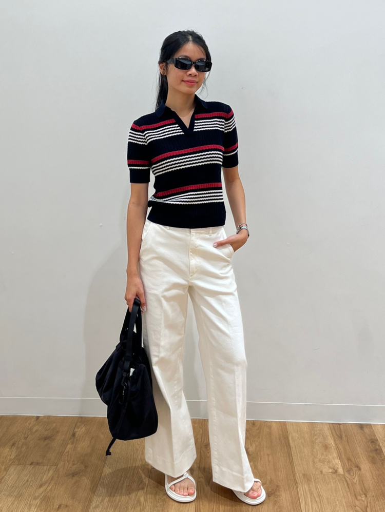 Áo polo nữ phối cùng quần âu mang vẻ trẻ trung, tự tin và năng động