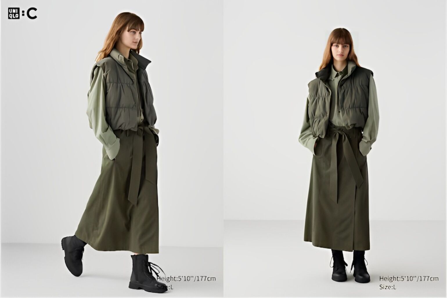 Phối đồ đi chơi Noel đẹp với áo sơ mi và chân váy xòe thắt lưng