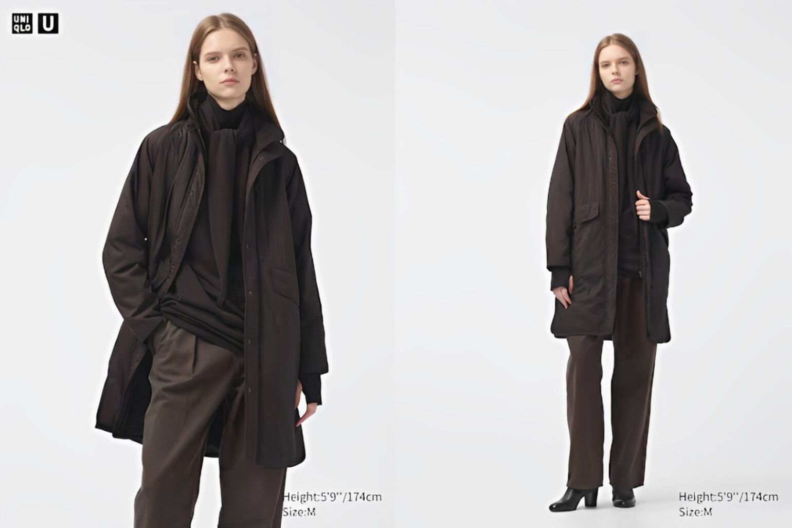 Phối đồ đi chơi Noel với áo khoác măng tô và quần ống suông