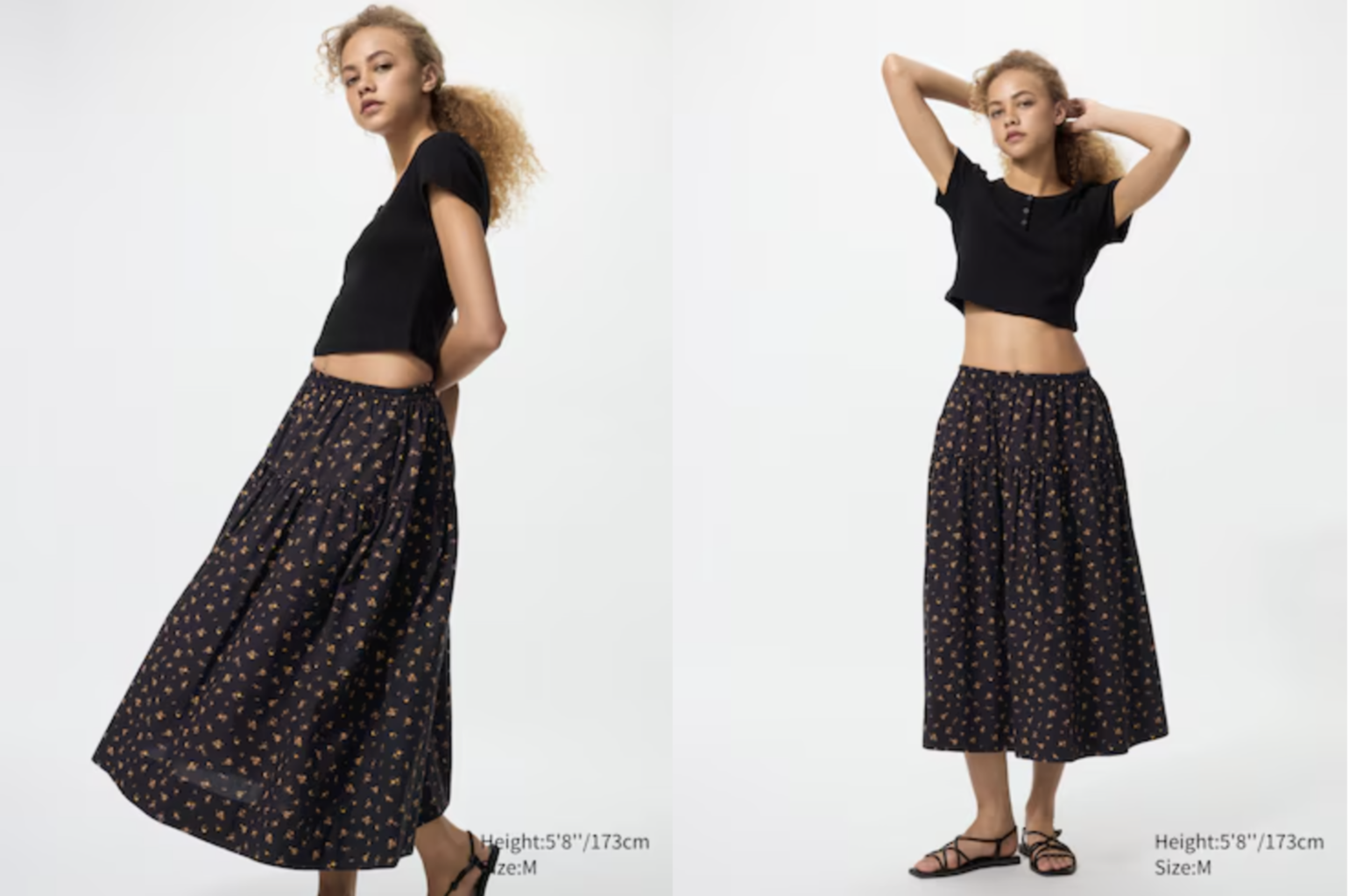 Phối đồ phong cách Retro với chân váy hoa nhí đẹp, nữ tính, thời trang