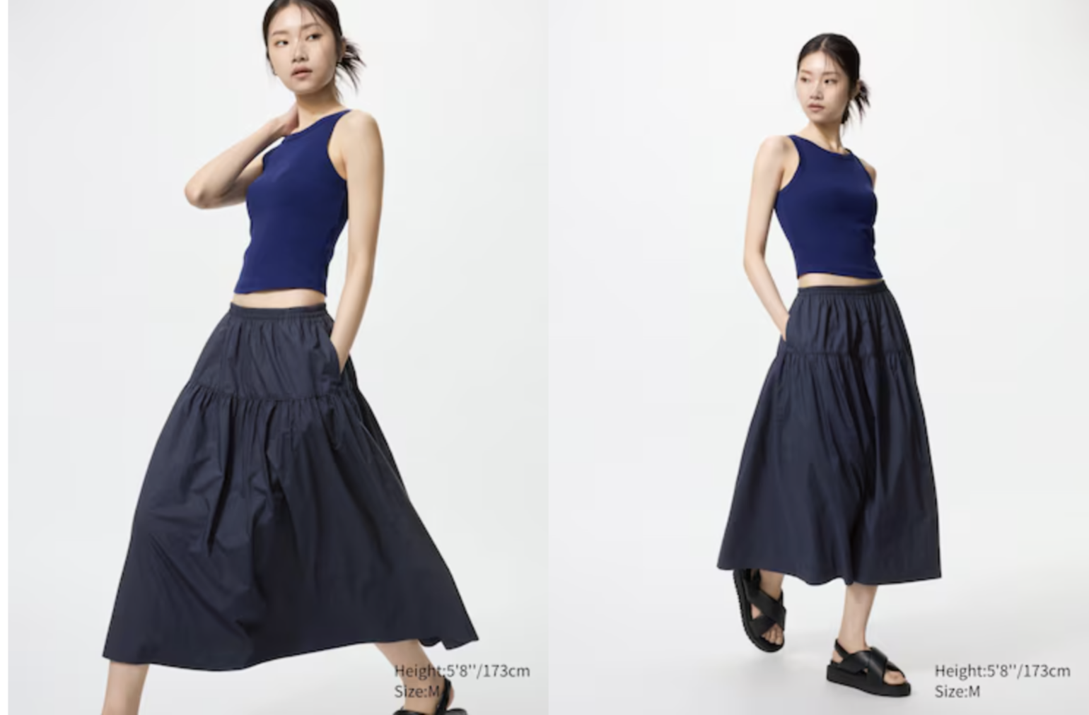 Chân váy phối cùng áo croptop theo phong cách Y2K đẹp, cá tính