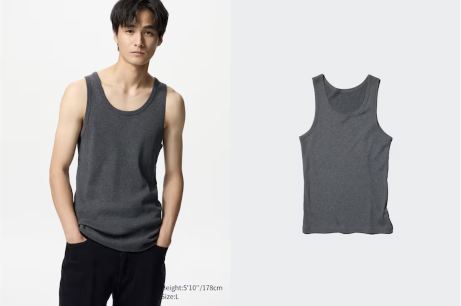 Tank top A-Shirt là kiểu áo ba lỗ cổ điển với thiết kế đơn giản, dáng ôm vừa cơ thể và phần vai bản nhỏ