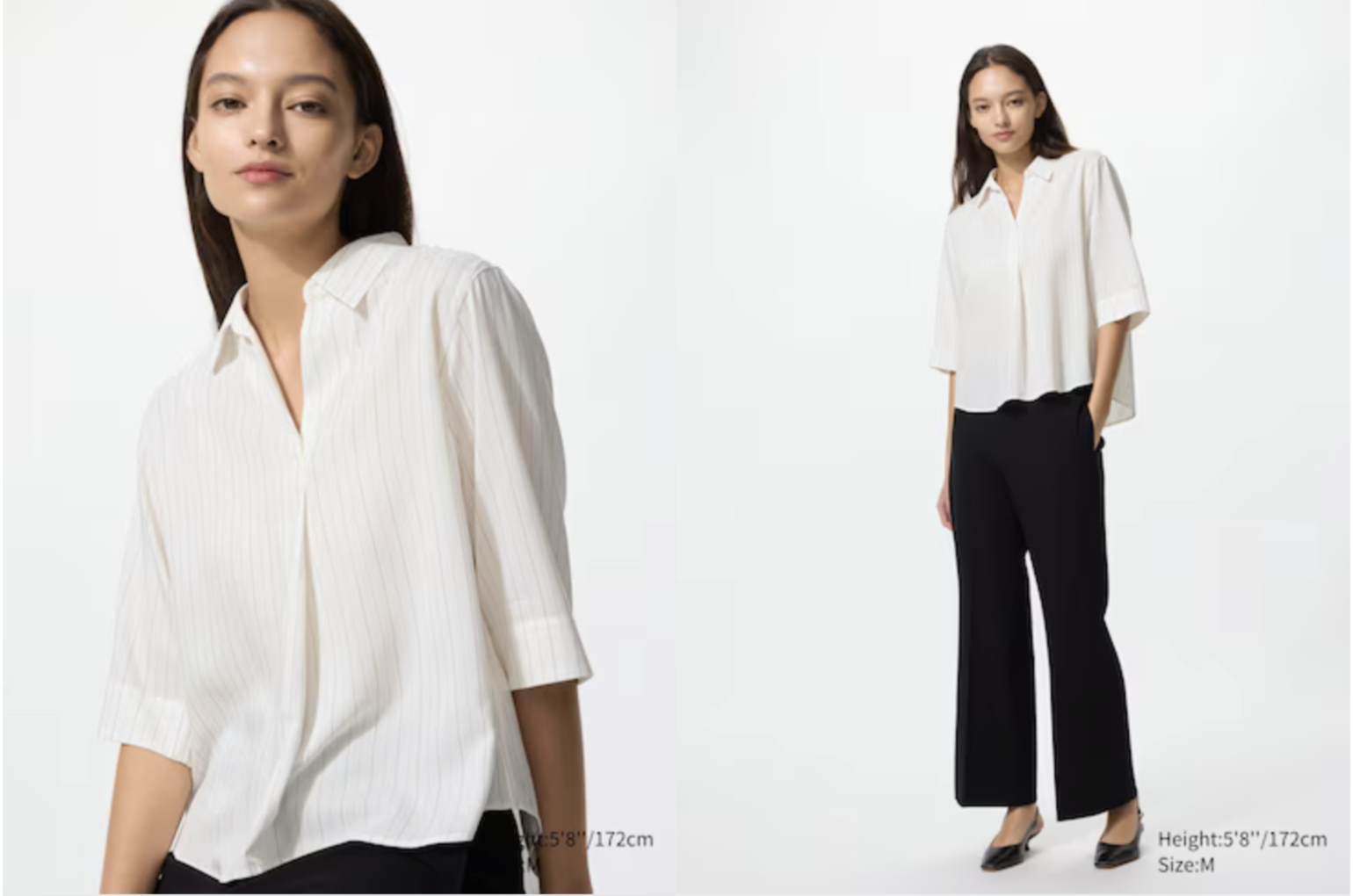 Kiểu áo sơ mi nữ tay lỡ đẹp với thiết kế cổ mở