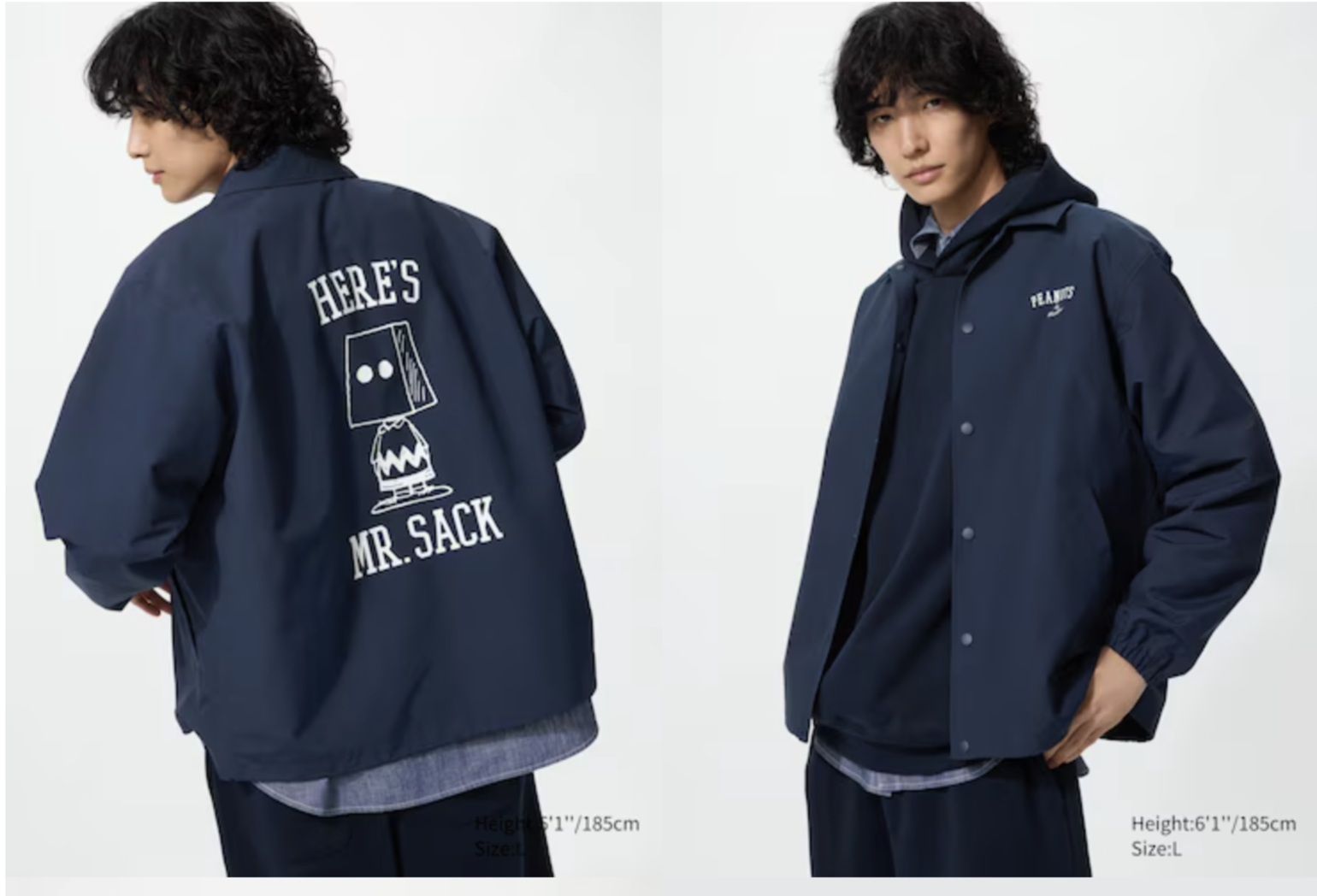 Áo khoác Coach đặc trưng với thiết kế phần cổ bẻ cổ điển và hàng cúc bấm dọc thân áo