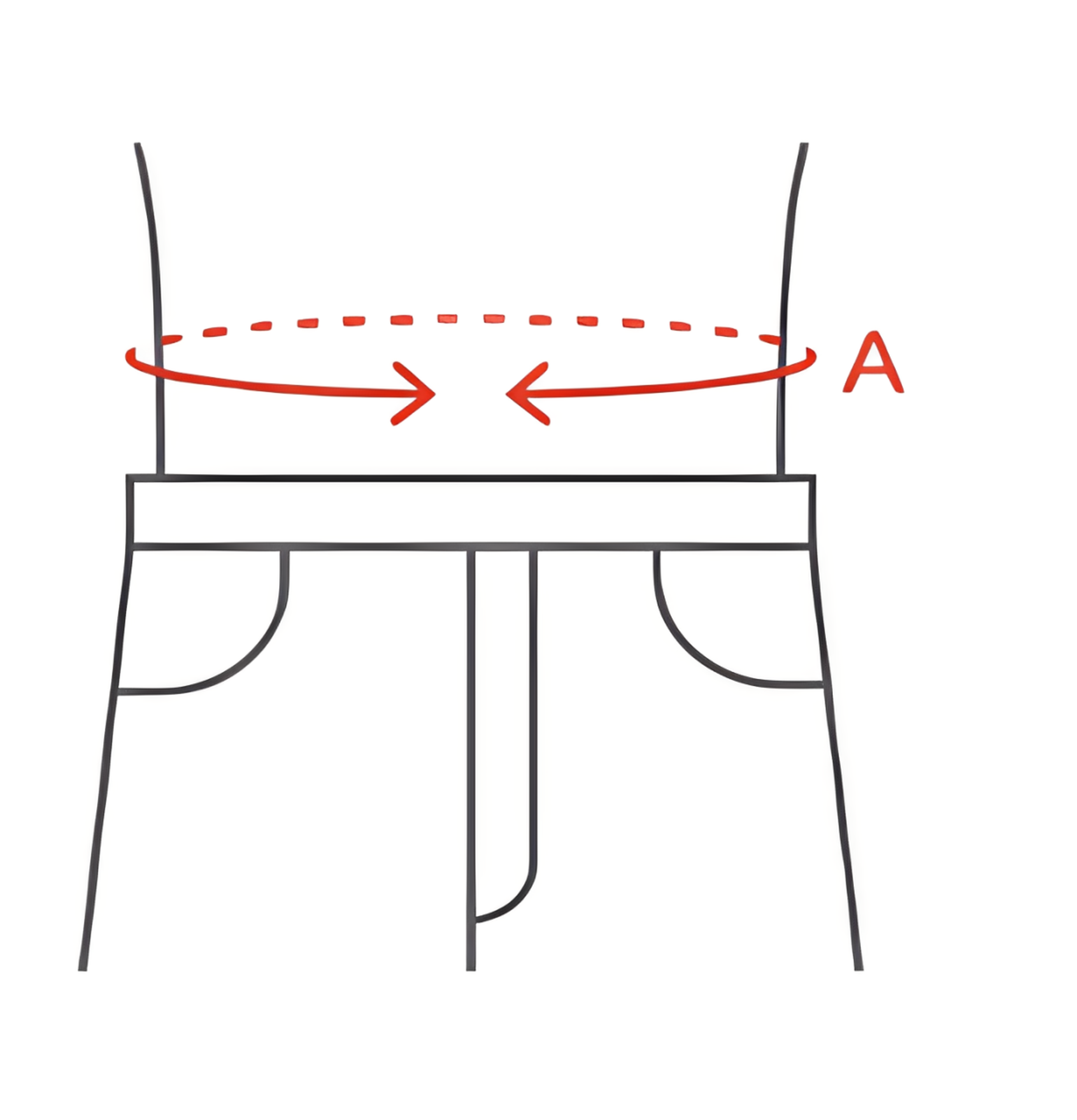 Waist là số đo vòng eo, vị trí phần nhỏ nhất của thân trên, nằm giữa xương sườn và phần hông