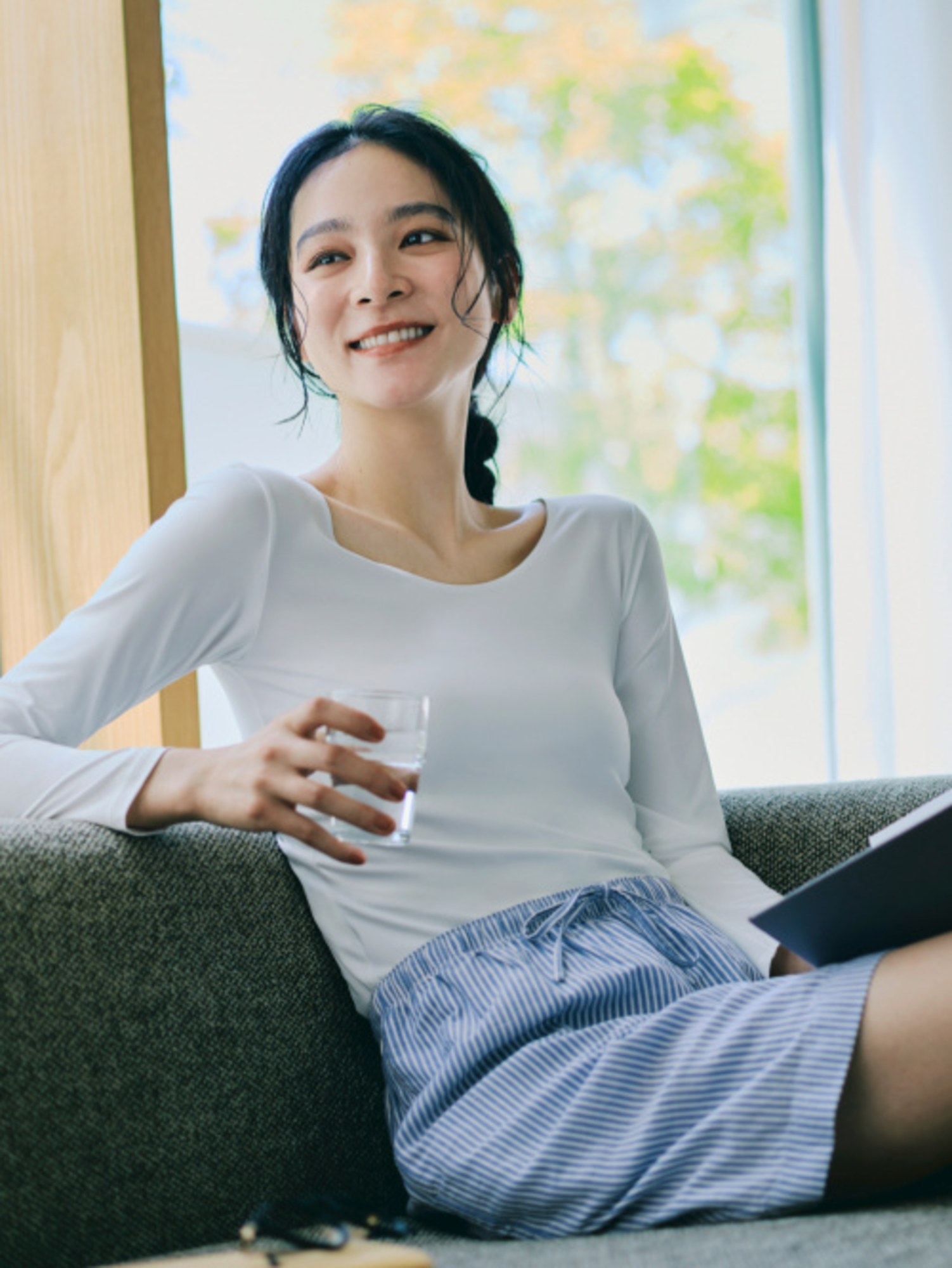Phối đồ với quần short set tối giản nhẹ nhàng